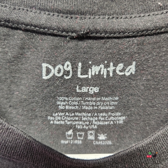 Dog Limited T-Shirt Womens Large Black Adopt A Dog Rainbow Graphic Tee - Picture 2 of 11